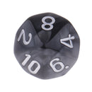 10 Pieces Plastic Multi-sided Dice D10for Party Bar Game Props 0.62'' Black