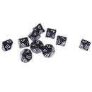 10 Pieces Plastic Multi-sided Dice D10for Party Bar Game Props 0.62'' Black
