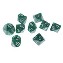 10 Pieces Plastic Multi-sided Dice D10for Party Bar Game Props 0.62'' Green
