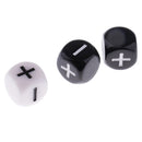 10 Pieces Plastic 6-sided Dice Minus Plus D6 for Party Bar Card Casino Game Props 0.62inch