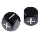 10 Pieces Plastic 6-sided Dice Minus Plus D6 for Party Bar Card Casino Game Props 0.62inch