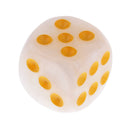 10pcs/Pack Plastic Six Sided Dice D6 for Party Bar Game Accessory White