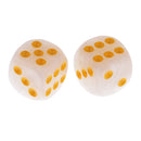 10pcs/Pack Plastic Six Sided Dice D6 for Party Bar Game Accessory White