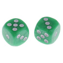 10pcs/Pack Plastic Six Sided Dice D6 for Party Bar Game Accessory Green