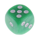 10pcs/Pack Plastic Six Sided Dice D6 for Party Bar Game Accessory Green