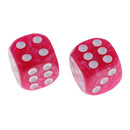 10pcs/Pack Plastic Six Sided Dice D6 for Party Bar Game Accessory Rose Red