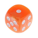 10pcs/Pack Plastic Six Sided Dice D6 for Party Bar Game Accessory Orange
