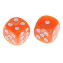 10pcs/Pack Plastic Six Sided Dice D6 for Party Bar Game Accessory Orange