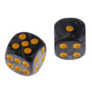 10pcs/Pack Plastic Six Sided Dice D6 for Party Bar Game Accessory Black