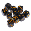 10pcs/Pack Plastic Six Sided Dice D6 for Party Bar Game Accessory Black