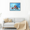 5D Christmas Diamond Painting Santa Claus and Animals Embroidery Mosaic Decor DIY Craft