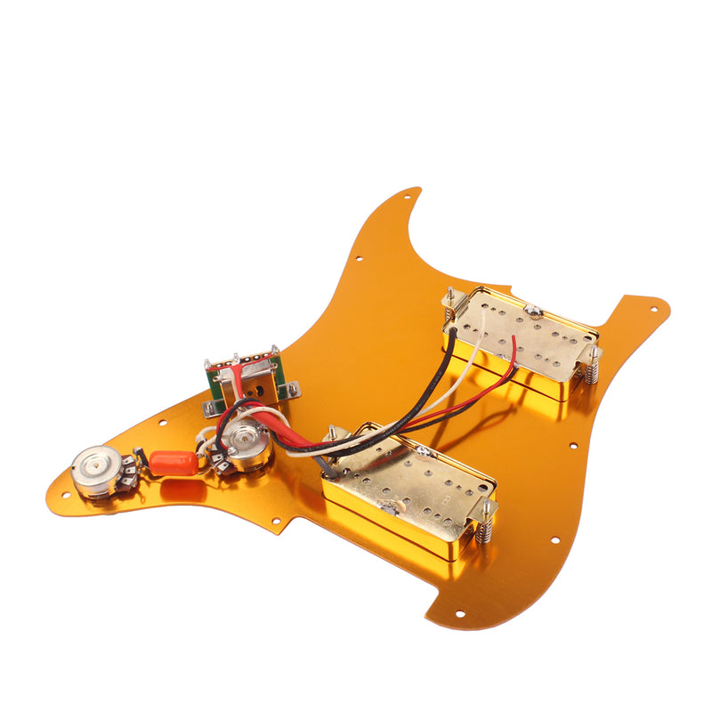 1 Set Gold Electric Guitar Pick Guard HH08 with Single Coil Alnico V Pickup P09 for ST Guitar