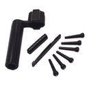 Acoustic Guitar Parts Bridge Pin Peg w/ Puller+Saddle Nut Replacement Black