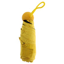 Fashion Yellow 5 Folding MINI Anti-UV Capsule Umbrellas Sun Sunshine Rain Black Adhesive for Women Ladies Parts