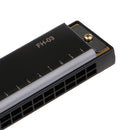 24 Hole 48 Tone Harmonica with Case Key of C for Blues Jazz Rock Folk Music