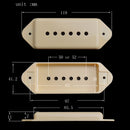 2Pcs Black Humbucker Pickup Covers 50mm 52mm Pole Space Electric Guitar Parts