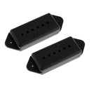 2Pcs Black Humbucker Pickup Covers 50mm 52mm Pole Space Electric Guitar Parts