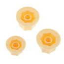 3 Pieces Plastic Guitar Bass Volume Tone Knob Button for Jazz Electric Bass Beige
