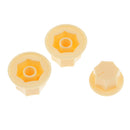 3 Pieces Plastic Guitar Bass Volume Tone Knob Button for Jazz Electric Bass Beige