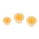 3 Pieces Plastic Guitar Bass Volume Tone Knob Button for Jazz Electric Bass Beige