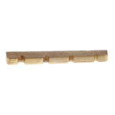 Guitar Replacement Brass Bridge Top Nut Carved Golden for 4-String Bass Accs - 42x3mm