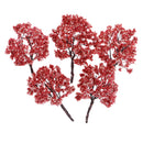 5 pieces 1:75 Model Trees Train Architecture Diorama Wargame Scenery HO OO Scale White Red