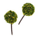 50pieces Model Ball Shaped Trees Train Garden Wargame Diorama 1:75 HO OO Scale Yellow Green