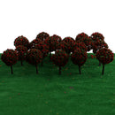 50pieces Model Ball Shaped Trees Train Garden Wargame Diorama 1:75 HO OO Scale Red Green