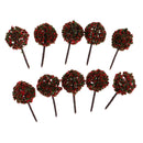 50pieces Model Ball Shaped Trees Train Garden Wargame Diorama 1:75 HO OO Scale Red Green