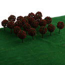 50pieces Model Ball Shaped Trees Train Garden Wargame Diorama 1:75 HO OO Scale Red Green