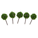 50pieces Model Ball Shaped Trees Train Garden Wargame Diorama 1:75 HO OO Scale Light Green