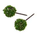 50pieces Model Ball Shaped Trees Train Garden Wargame Diorama 1:75 HO OO Scale Light Green