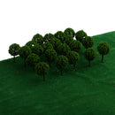 50pieces Model Ball Shaped Trees Train Garden Wargame Diorama 1:75 HO OO Scale Light Green