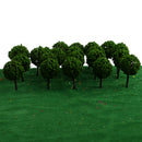 50pieces Model Ball Shaped Trees Train Garden Wargame Diorama 1:75 HO OO Scale Light Green