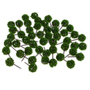 50pieces Model Ball Shaped Trees Train Garden Wargame Diorama 1:75 HO OO Scale Light Green