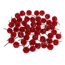 50pieces Model Ball Shaped Trees Train Garden Wargame Diorama 1:75 HO OO Scale Dark Red