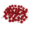 50pieces Model Ball Shaped Trees Train Garden Wargame Diorama 1:75 HO OO Scale Dark Red