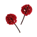 50pieces Model Ball Shaped Trees Train Garden Wargame Diorama 1:75 HO OO Scale Dark Red