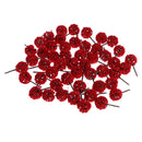50pieces Model Ball Shaped Trees Train Garden Wargame Diorama 1:75 HO OO Scale Dark Red