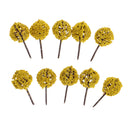 50pieces Model Tree Train Railway Building Street Scenery Scale OO HO Light Yellow