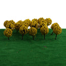 50pieces Model Tree Train Railway Building Street Scenery Scale OO HO Light Yellow