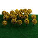 50pieces Model Tree Train Railway Building Street Scenery Scale OO HO Light Yellow