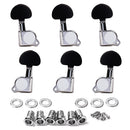 6 Pieces Closed Guitar Tuning Keys Tuner Set for Folk/Electric Guitar Replacement Parts 3L+3R