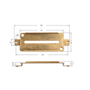 2 Pieces Brass Humbucker Double Coil Pickup Base Plate for Electric Guitar Replacement Parts