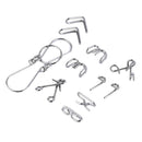 7pcs/set Metal Wire Brain Teaser Puzzle Game Magic Trick for Children Adults Gift