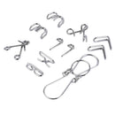 7pcs/set Metal Wire Brain Teaser Puzzle Game Magic Trick for Children Adults Gift
