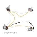 Prewired Guitar Wiring Harness for Jazz Bass Input Copper Sleeve Jack 2V1T1J