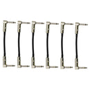 6PCS Guitar Effect Pedal Patch Cable w/ Right Angle for Electric Guitar 15cm