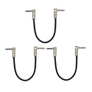 3PCS Guitar Effect Pedal Patch Cables with 1/4 inch Right Angle Plug 30CM