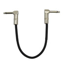 3PCS Guitar Effect Pedal Patch Cables with 1/4 inch Right Angle Plug 30CM